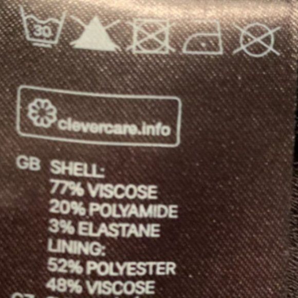 H&M Black and White Color Block Pencil Skirt Size 8 - Picture 9 of 9